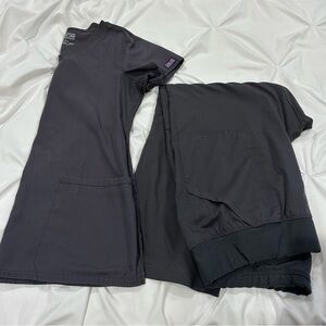 Cherokee Women's charcoal Scrub Top & Pants Set